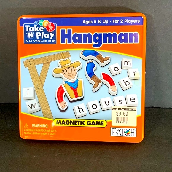 Take *N* Play Anywhere NIB Hangman Game Ages 5+ Sealed Metal Case 2 Players - Picture 2 of 15